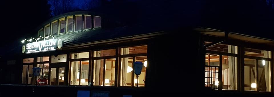 Restaurant Seepavillon in Güster - bei Nacht